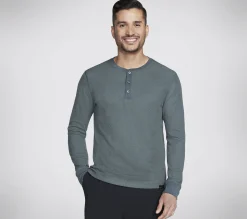 GO KNIT Waffle Henley