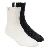 GO LOUNGE Furry Crew Socks - 2 Pack